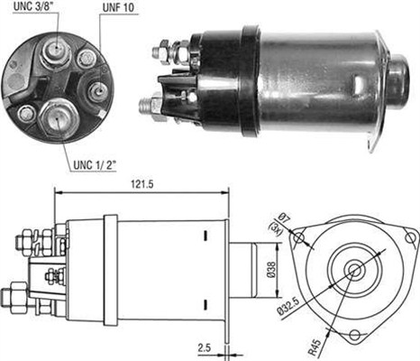 Solenoid, electromotor 940113050524 MAGNETI MARELLI