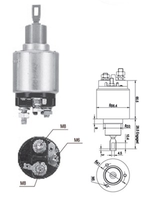 Solenoid, electromotor 940113050558 MAGNETI MARELLI