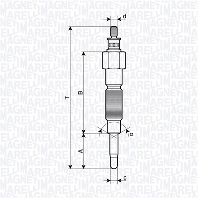 Bujie incandescenta 062900142304 MAGNETI MARELLI